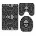thumbnail image 1 of PKQWTM skulls 3 Piece Bathroom Rugs Set Bath Rug Contour Mat and Toilet Lid Cover, 1 of 2