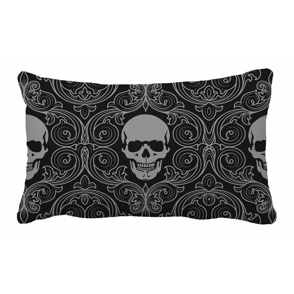 PKQWTM skulls Bed Decor Pillow Cases Zippered Cushion Cover Size 20x30 Inches