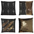 thumbnail image 1 of PKQWTM skulls Reversible Mermaid Cushion Cover Home Decor Sequin Pillow Case Size 16x16 inches, 1 of 2