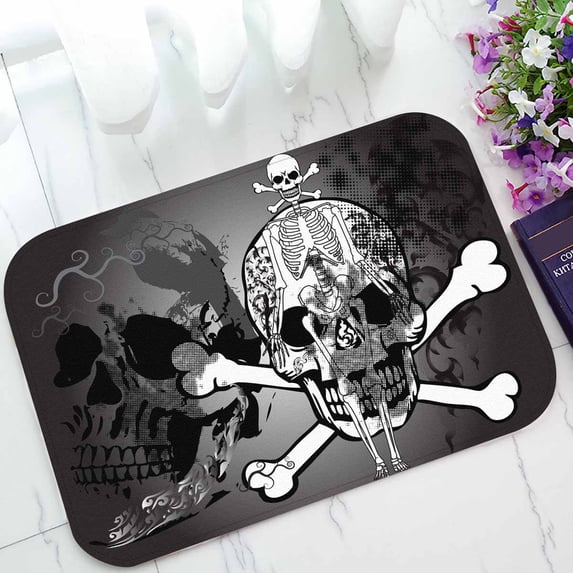 PKQWTM skulls art dead Home Decor Floor Mat Area Rug Doormat Size 15.7x23.6 Inches