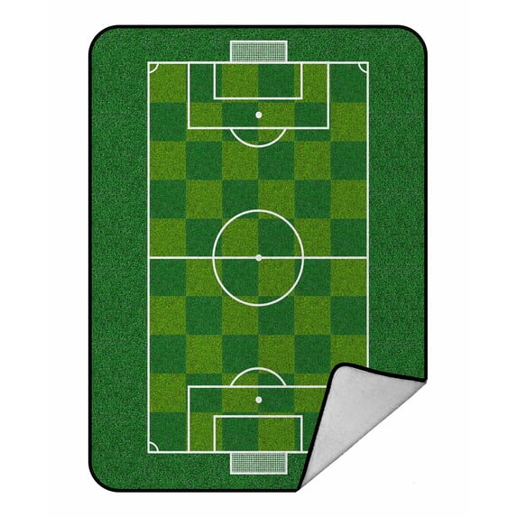 PKQWTM soccer field football Blanket Crystal Velvet Throw Bed Blanket 58x80 inches