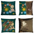 thumbnail image 1 of PKQWTM solar system Reversible Mermaid Cushion Cover Home Decor Sequin Pillow Case Size 16x16 inches, 1 of 2