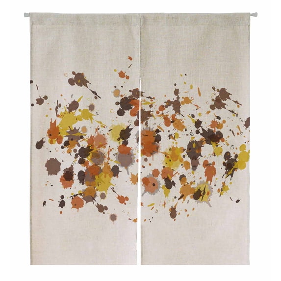 PKQWTM splatter spray blots wall graffiti Watercolor paint Door Curtain Window Cover Home Decor Hanging Curtain Size 105x120 CM