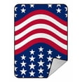 thumbnail image 1 of PKQWTM stars stripes american colors Blanket Crystal Velvet Throw Bed Blanket 58x80 inches, 1 of 1