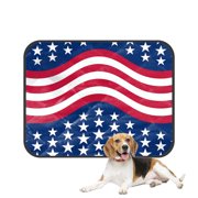 PKQWTM stars stripes american colors Pet Dog Cat Bed Pee Pads Mat Cushion Potty Dogsblankets Crate Bed Kennel 25x30 inch