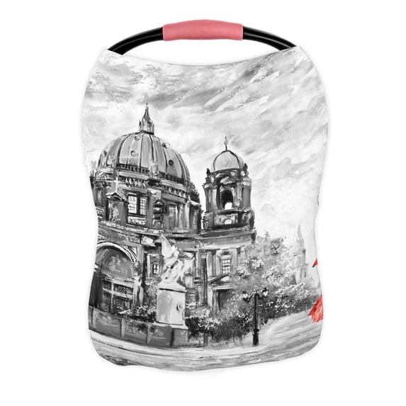 PKQWTM street view of Berlin Nursing Cover Baby Breastfeeding Infant Feeding Cover Baby Car Seat Cover