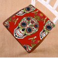 thumbnail image 1 of PKQWTM sugar skull floral patter Chair Pads Chair Mat Seat Cushion Chair Cushion Floor Cushion Size 20x20 inches, 1 of 1