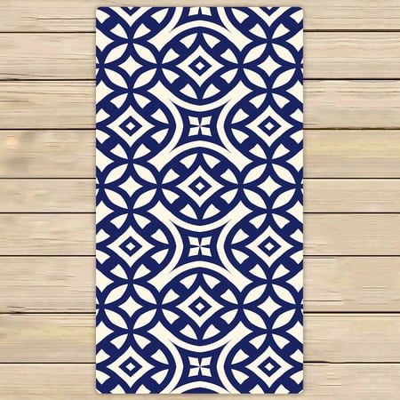 PKQWTM symmetric geometric ornament color Microfiber Bath Towels Bathroom Body Shower Towel Size 30x56 Inches