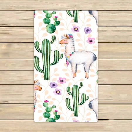 PKQWTM texture cactus plants flowers Microfiber Bath Towels Bathroom Body Shower Towel Size 16x28 Inches