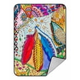 thumbnail image 1 of PKQWTM three feathers pencil and marker Blanket Crystal Velvet Throw Bed Blanket 58x80 inches, 1 of 1