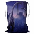 thumbnail image 1 of PKQWTM two dinosaurs fighting each Storage Basket Laundry Bag with Drawstring Size 24x32 Inch, 1 of 3