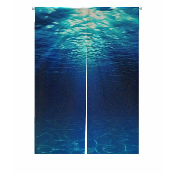PKQWTM underwater view with sandy seabed Door Curtain Window Cover Home Decor Hanging Curtain Size 85x120 CM