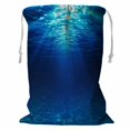 thumbnail image 1 of PKQWTM underwater view with sandy seabed Storage Basket Laundry Bag with Drawstring Size 24x32 Inch, 1 of 3