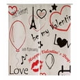 thumbnail image 1 of PKQWTM valentine's day Door Curtain Window Cover Home Decor Hanging Curtain Size 105x120 CM, 1 of 1