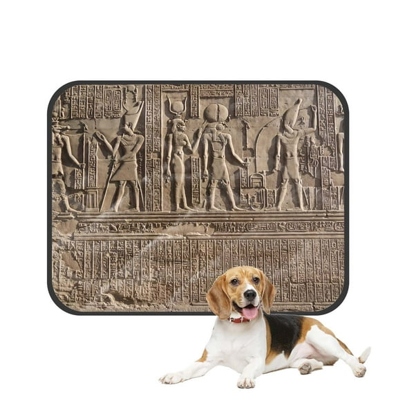 PKQWTM vintage Egypt Pet Dog Cat Bed Pee Pads Mat Cushion Potty Dogs Blankets Crate Bed Kennel 36x48 inch