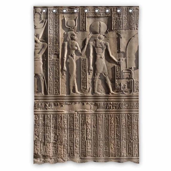 PKQWTM vintage Egypt WaterProof Polyester Fabric Shower Curtain Size 48x72 Inches