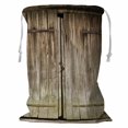thumbnail image 1 of PKQWTM vintage brown wooden door locked Storage Basket Laundry Bag with Drawstring Size 24x32 Inch, 1 of 3