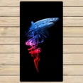 thumbnail image 1 of PKQWTM white shark animal kingdom water wildlife red Microfiber Bath Towels Bathroom Body Shower Towel Size 30x56 Inches, 1 of 1