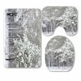 thumbnail image 1 of PKQWTM winter forest 3 Piece Bathroom Rugs Set Bath Rug Contour Mat and Toilet Lid Cover, 1 of 2