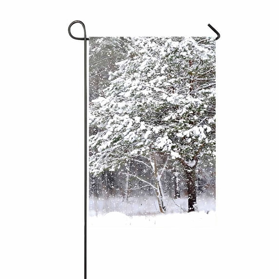 PKQWTM winter forest Yard Decor Home Garden Flag Size 12x18 Inches