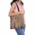 thumbnail image 1 of PKQWTM wood brown plank texture Canvas Shoulder Bags Handbags Tote Bags Shopping Bag, 1 of 2