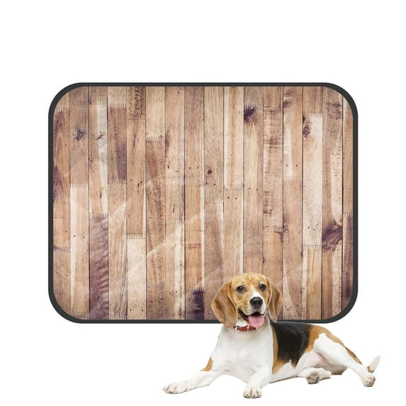 PKQWTM wood brown plank texture Pet Dog Cat Bed Pee Pads Mat Cushion Potty Dogs Blankets Crate Bed Kennel 36x48 inch