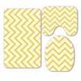 thumbnail image 1 of PKQWTM yellow overlaying zigzag 3 Piece Bathroom Rugs Set Bath Rug Contour Mat and Toilet Lid Cover, 1 of 2