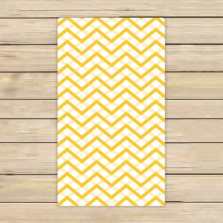 PKQWTM yellow overlaying zigzag Microfiber Bath Towels Bathroom Body Shower Towel Size 16x28 Inches