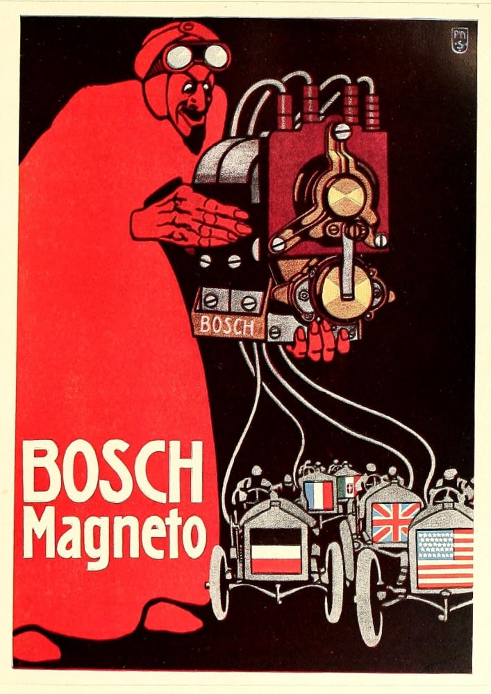 PKS Posters 1913 Bosch Magneto Canvas Art - PKS (24 x 36)