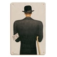thumbnail image 1 of PKZ (Paul Kehl Zurich) - Men's Clothing Company - Vintage Advertising Poster by Niklaus Stoecklin c.1934 - 8 x 12 inch Vintage Wood Art Sign, 1 of 4