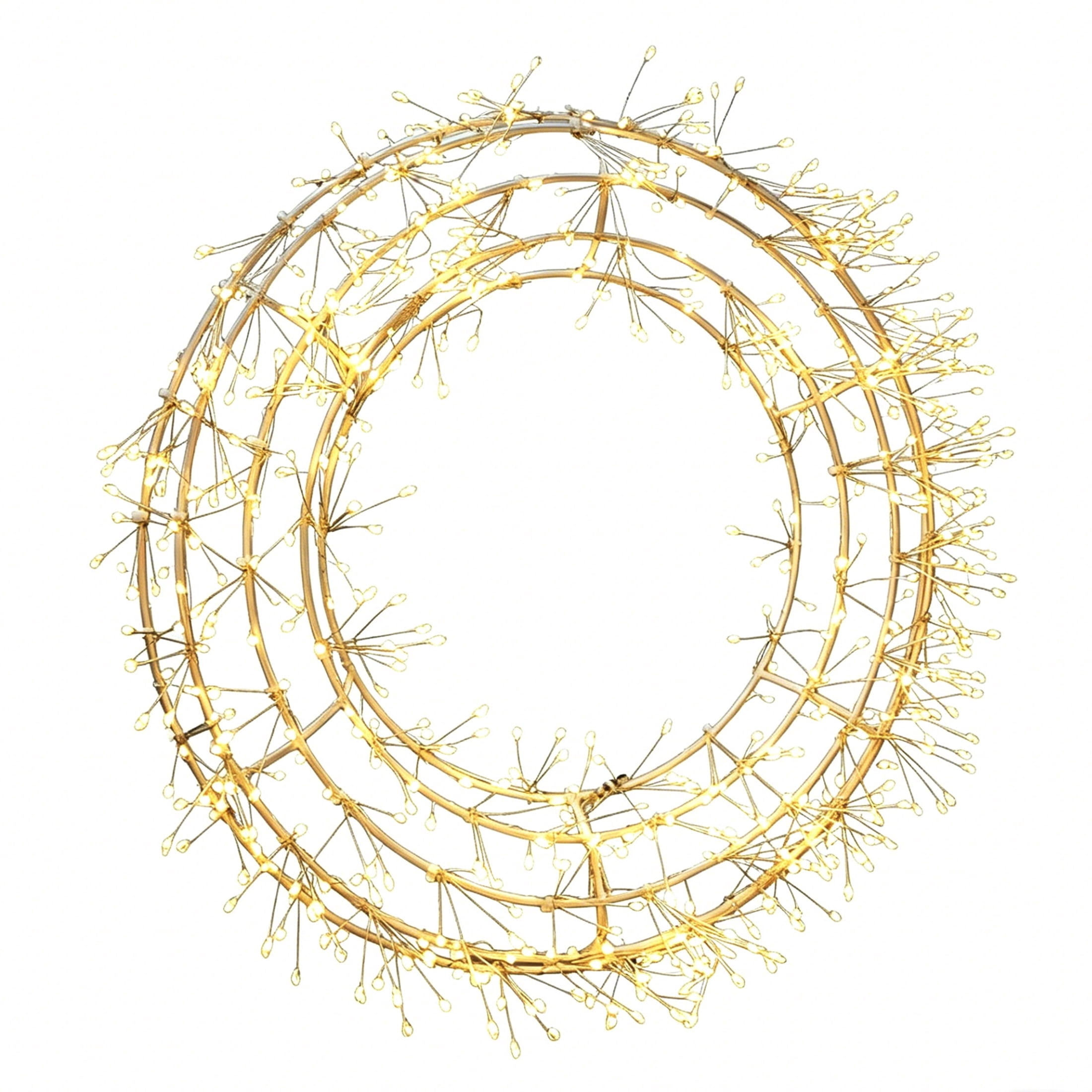 Light-Up Starburst Christmas Wreath, Warm White, 16", by Holiday Time