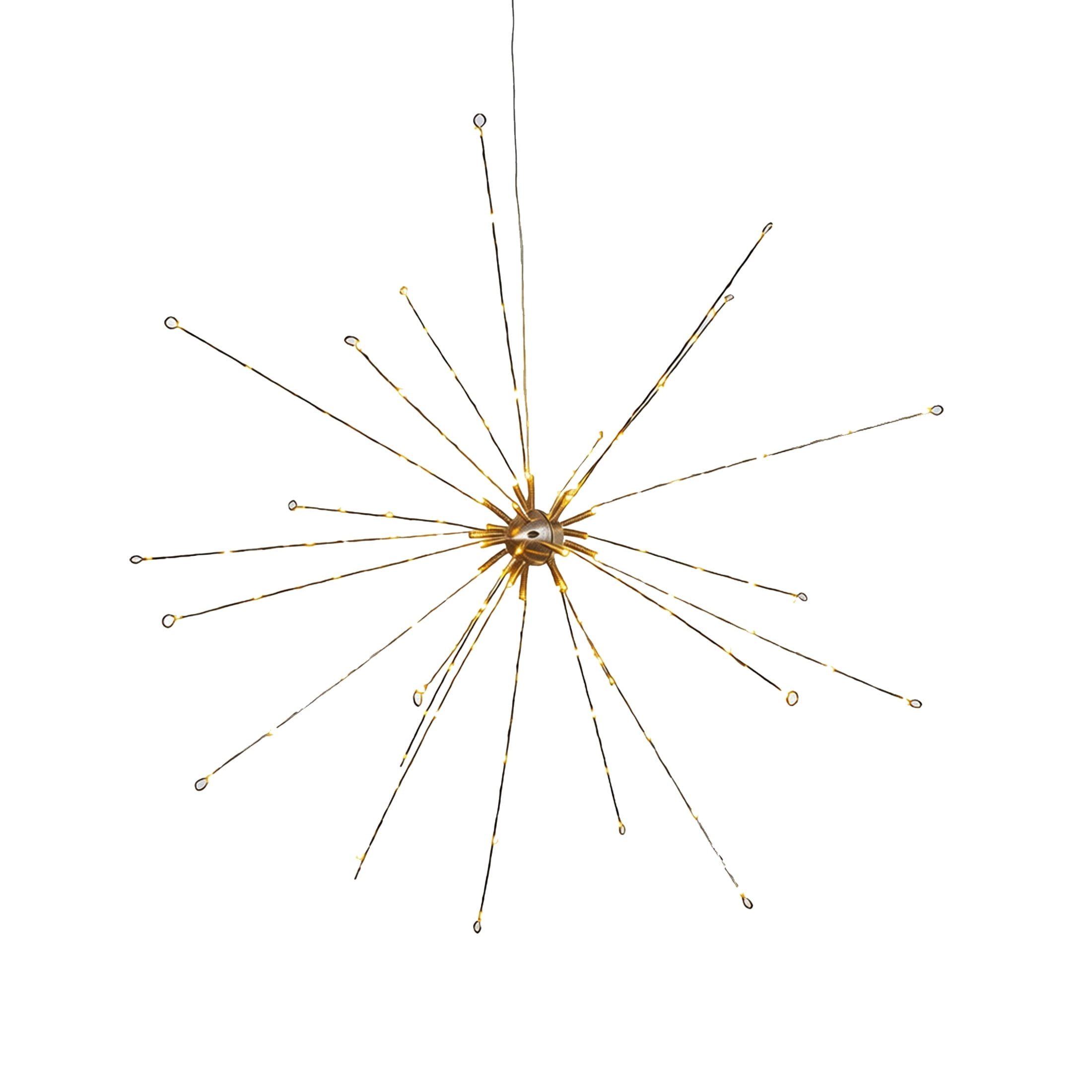 Indoor/Outdoor Metal Starburst Christmas Decoration with 110 LED Lights, Warm White, 28", by Holiday Time
