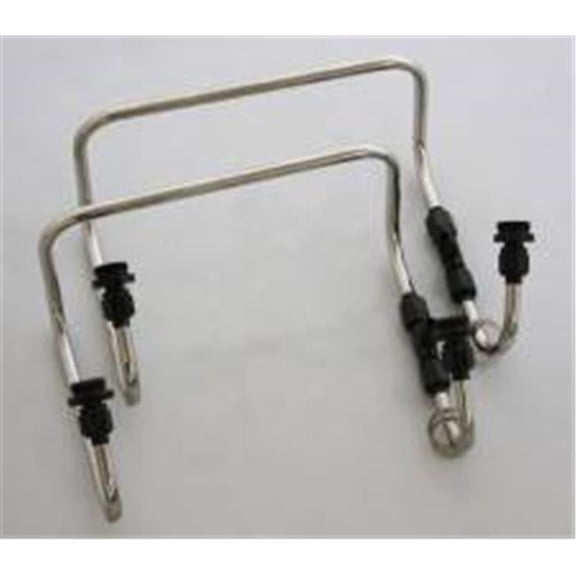 PL-9714 6 AN Stainless Polished Single Male Inlet Dual Carburetor Fuel Line Kit