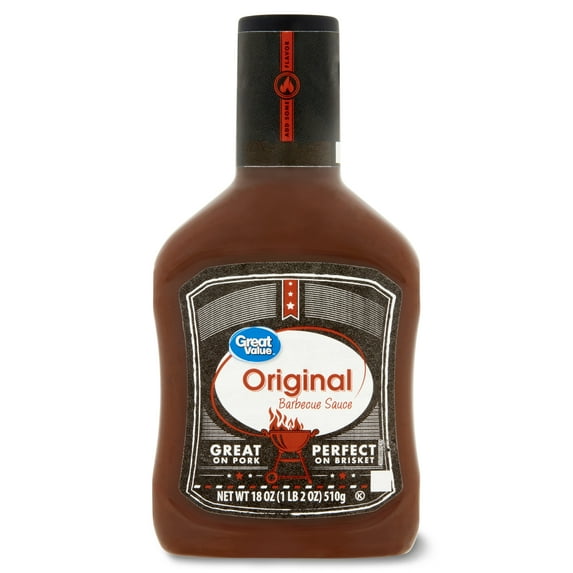 Great Value Original BBQ Sauce, 18 oz Bottle, 1 Count