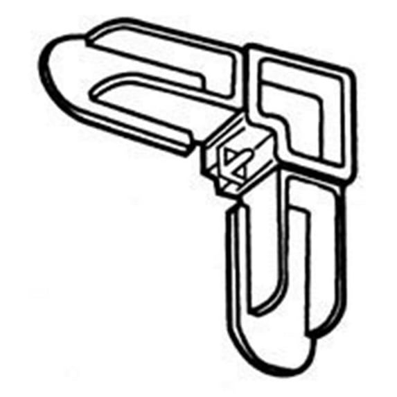 PL14274 0.37 in. Frame Corner White