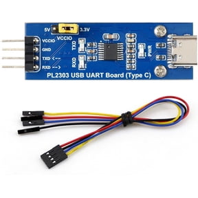 PL2303 USB to UART (TTL) Communication Module Compatible with 1.8V/2.5V/3.3V/5V Logic Level with USB-C Connector Adopts PL2303