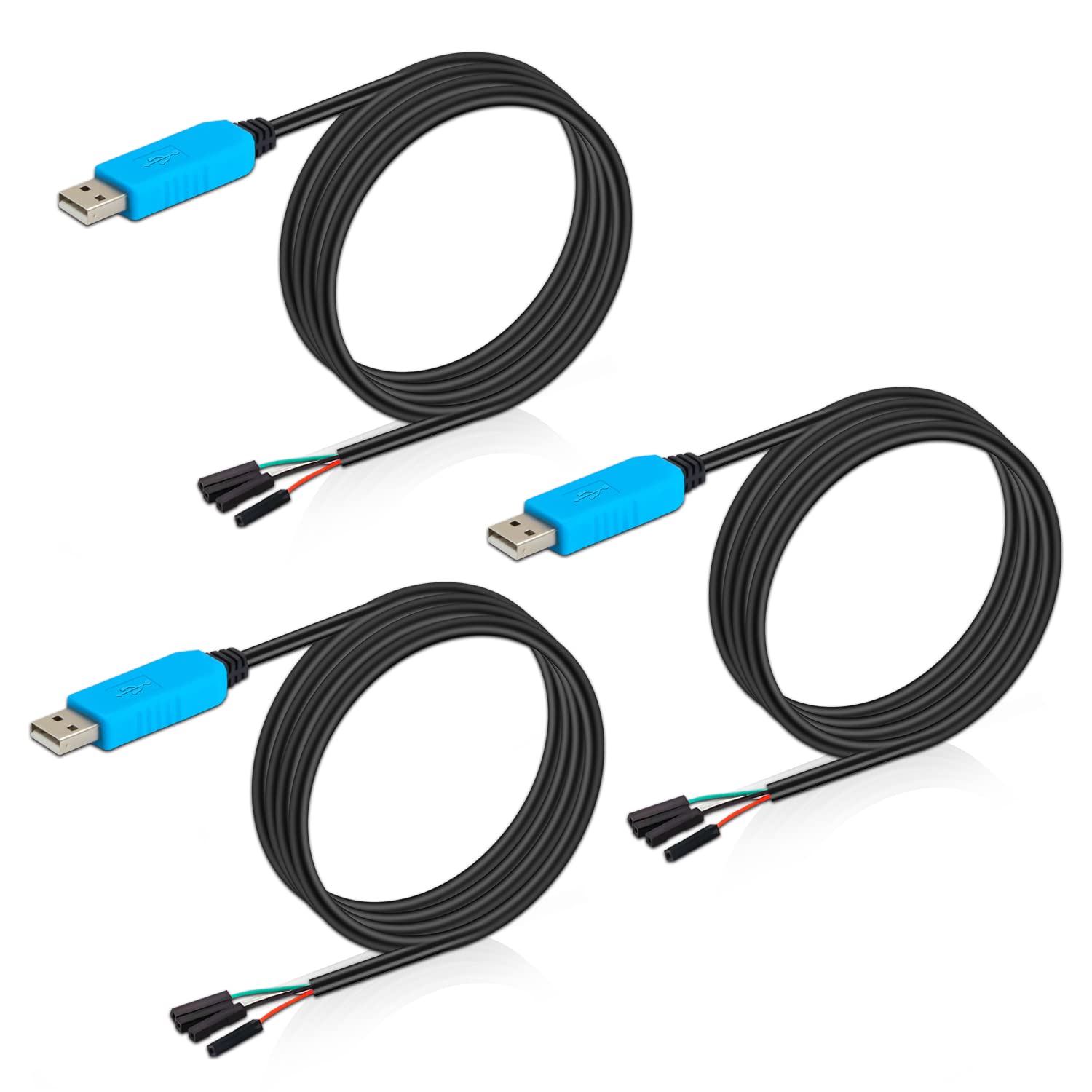 PL2303TA USB to TTL Serial Cable (3Pack) Compatible with Raspberry
