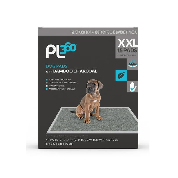 PL360 Bamboo Charcoal Dog Pads, XXL, 15 Count