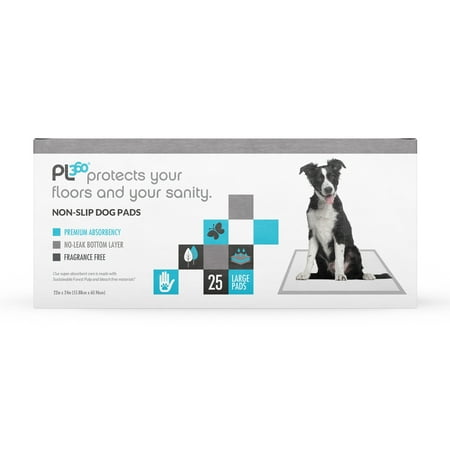 PL360 Non-Slip and Absorbent Dog Training Pads, Size Large, 25 Count