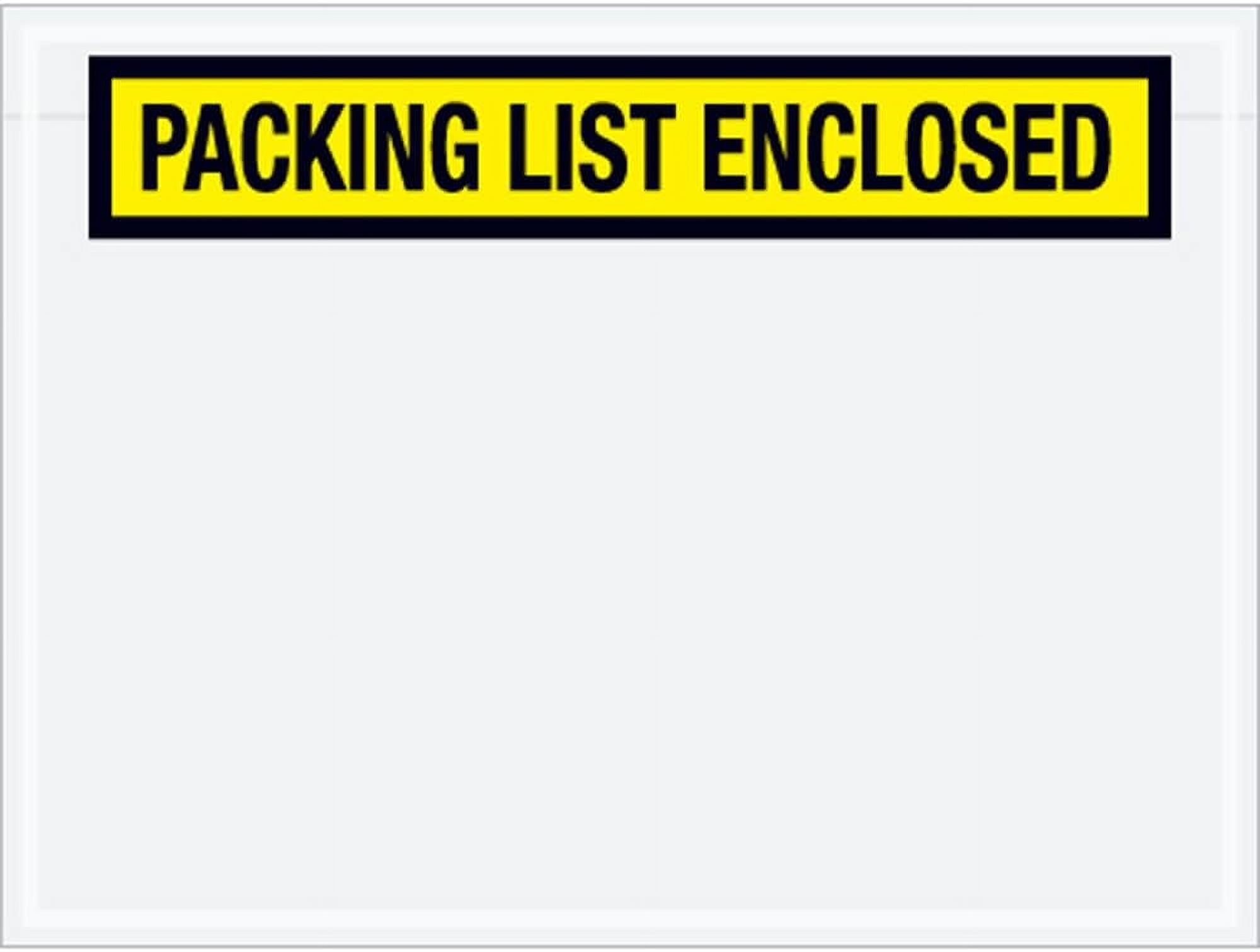 PL441 Panel Face Envelope, Packing List Enclosed", 41/2" Length X 6