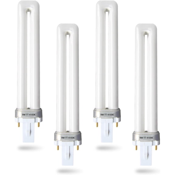 PL9/SP41K 2 Pin 9W Fluorescent Single Tube,Replacement Bulb for 21273, 60060,, 148700,TCP 32009,G23 Base,4100K Cool White(4Pack)