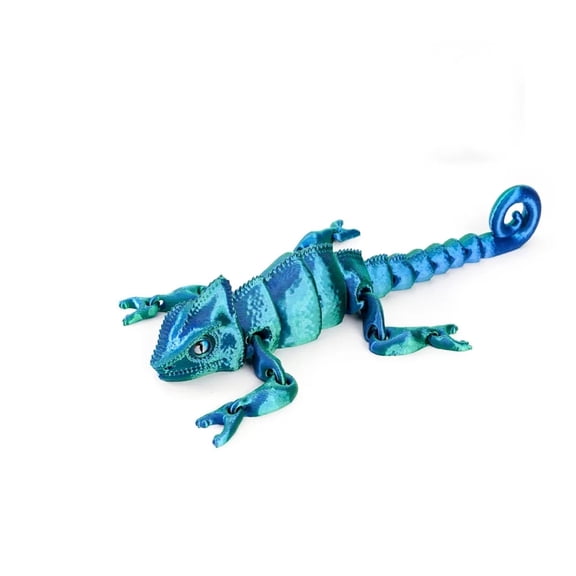 PLA 3D Printed Lizard Model 6 Colors Multi-jointed Animal Simulation Model Movable 17.5cm Articulated Fidget