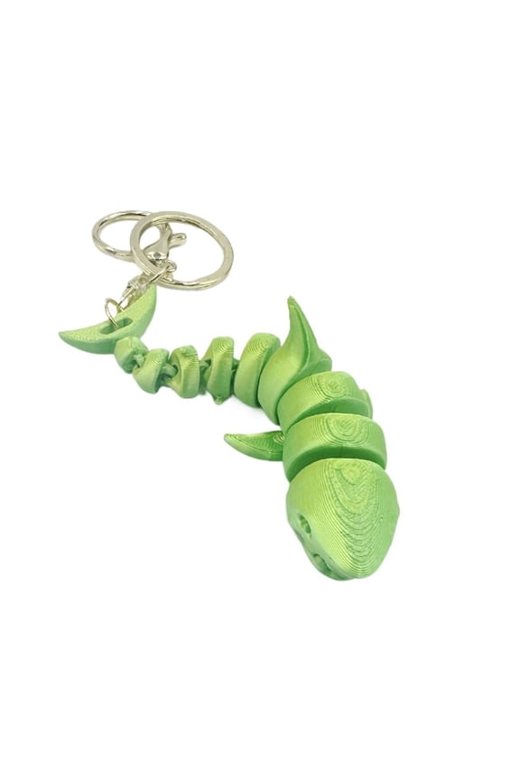 PLA 3D Printed Whale Keychain Multi-jointed Movable 3D Printed Animals Figurine Ornaments Model Realistic Shark Key Ring