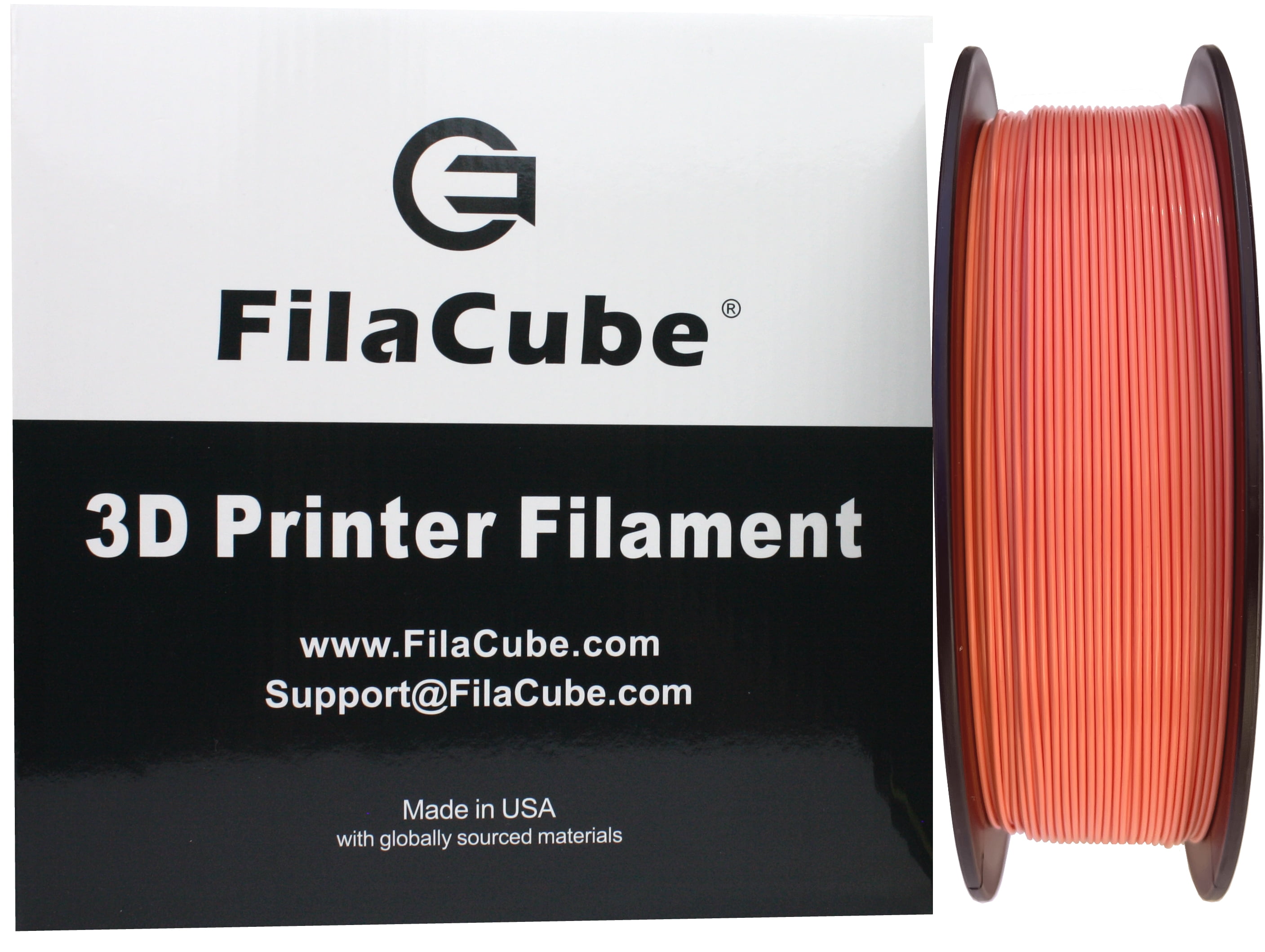 PLA 3D Printer 1.75mm Filament Living Coral (Color of The Year 2019, Coral hue with a Golden Undertone) - FilaCube PLA 2 1.75 mm 1kg 3D Plastic Filament [Made in USA] Pantone PMS 16-1546…