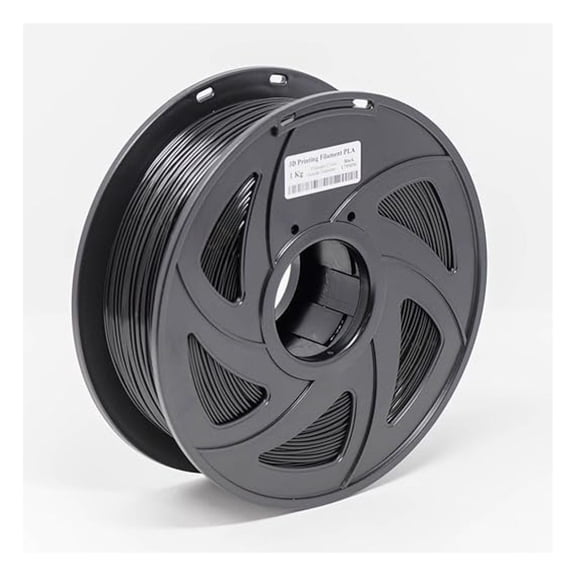 PLA 3D Printer Filament 1.75mm - 1kg (2.2lbs) Black - Premium Biodegradable PLA for 3D Printing - Low Clogging, Strong Adhesion, Smooth Printing