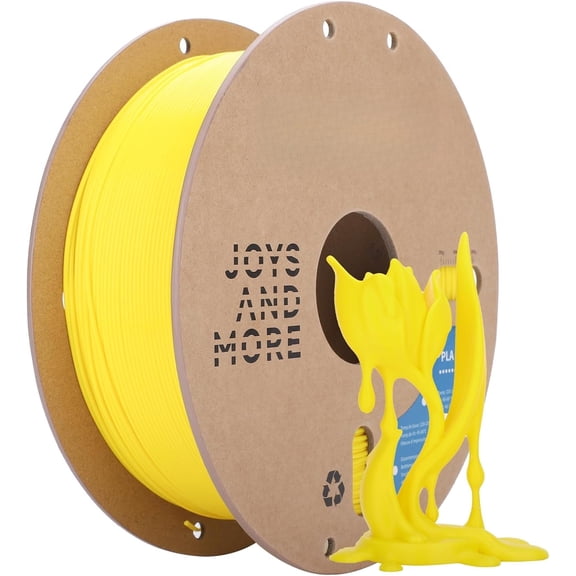 PLA 3D Printer Filament 1.75mm 1kg Spool, High Dimensional Accuracy +/- 0.03mm, Clog-Free & Tangle-Free, Vacuum Sealed, Odor Free, Compatible with Most FDM Printers, Yellow
