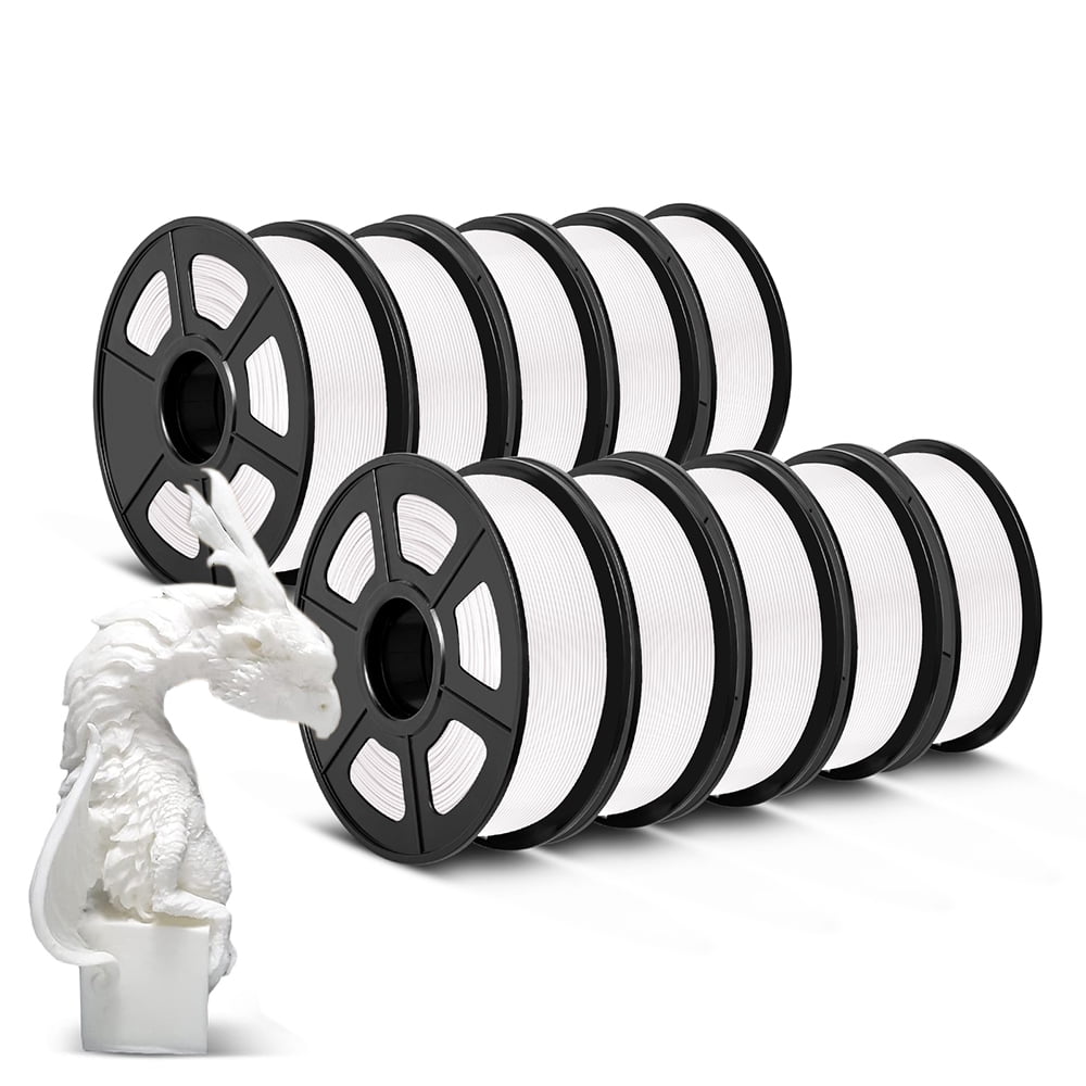 10KG SUNLU PLA Carbon Fiber 3D Printer Filament Black 1.75mm Neat Spool  No-Knot