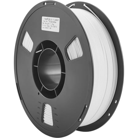 PLA+ 3D Printer Filament Material 1.75mm 1.0kg Dimensional Strength & High Temperature Plastic Spool Fit Most 3D Printer Smooth Printing Accuracy +/- 0.02mm 360.8 Yard White