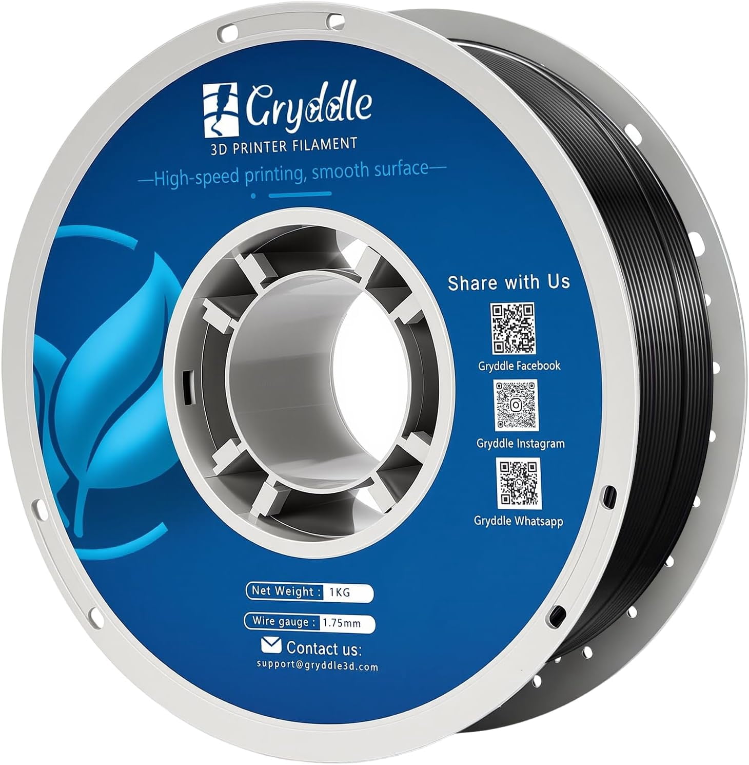 PLA Filament 1.75mm, 1kg Spool, ±0.02mm Accuracy, Smooth Printing & Low Warping 3D Material for Most FDM Printers