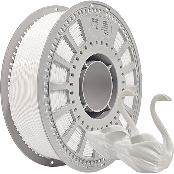 PLA  Filament 1.75mm, Printer Filament High Speed PLA for  Printing,1KG Spool(2.2lbs),Dimensional Accuracy +/- 0.03mm,Fit  FDM  Printers (White)